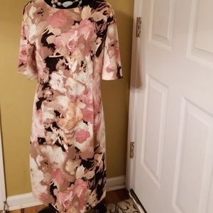 Pink/mauve tan dress